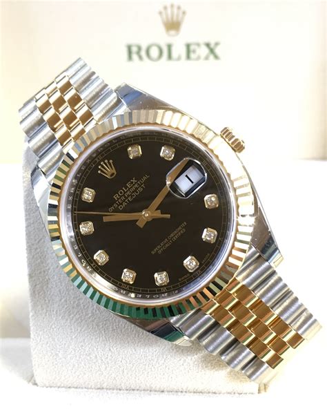 rolex datejust femme fond noir